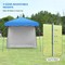 10 x 10 Feet Pop Up Tent Slant Leg Canopy with Roll-up Side Wall